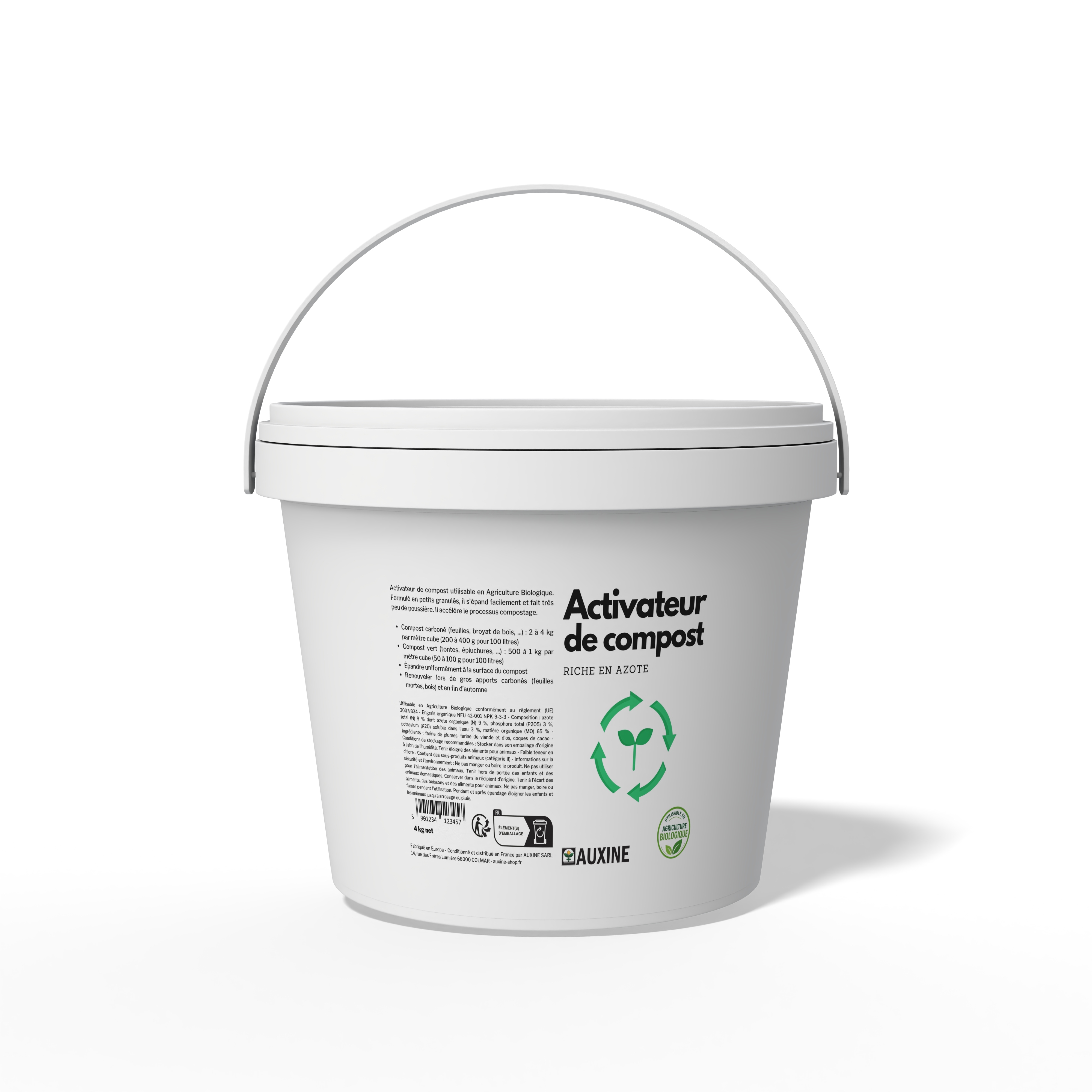 Activateur de compost Auxine, granulés organiques utilisables en agriculture biologique