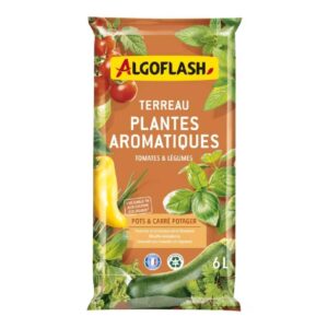 algoflash terreau plantes aromatiques 6l