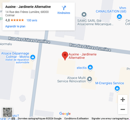 auxine jardinerie alternative 14 rue des freres lumiere 68000 colmar france carte