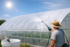 Blanchir une serre contre la canicule efficacement