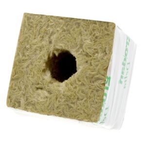 Cube laine de roche 75 mm - trou 25 mm