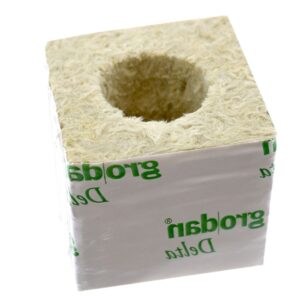 Cube laine de roche 75 mm - trou 35 mm