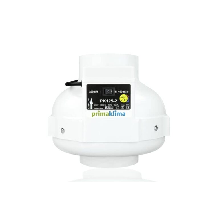 Extracteur D'Air RVK Prima Klima 400 M³/h Ø125 Mm + Contrôleur De Température - PK125