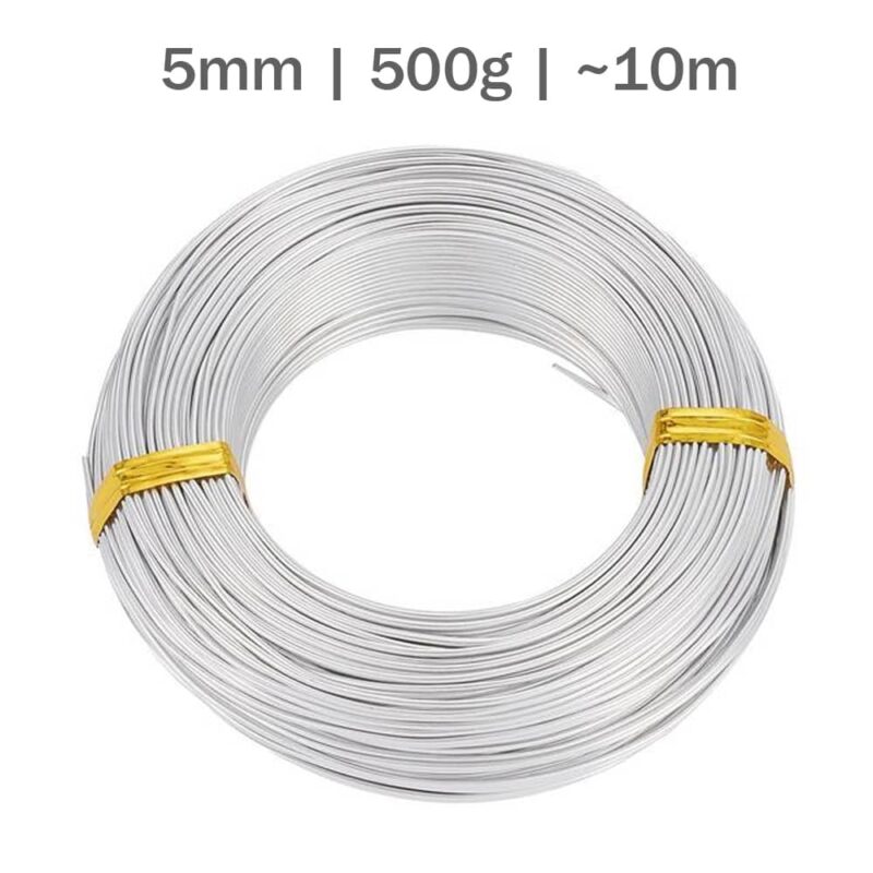 fil aluminium pour ligature de bonsai 5mm 500g 10m