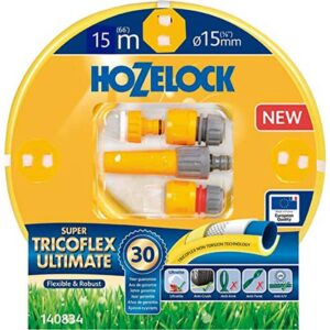 kit 20 tuyau 15mm tricoflex ultimate hozelock 140834 avec raccords et lances