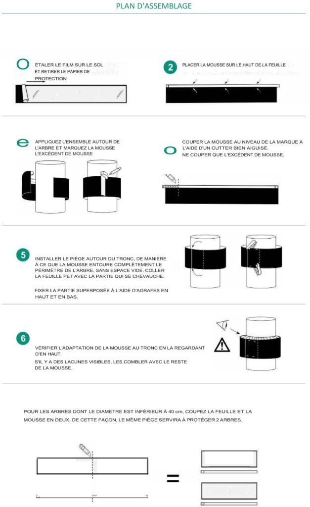montage barriere pour tronc arbre