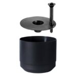 orthex paulina 17cm noir pot a reserve d eau