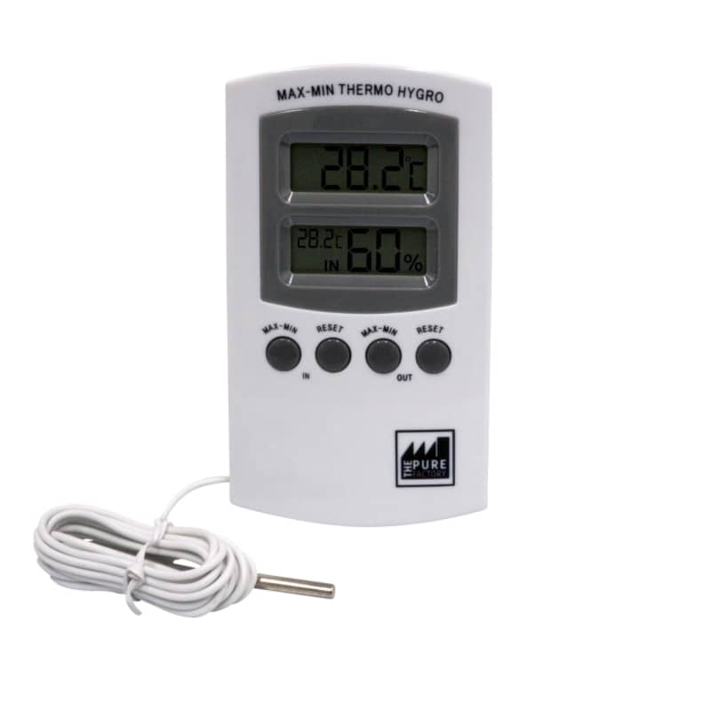 Thermomètre Hygromètre Digital Min/Max avec Sonde - culture dinterieur