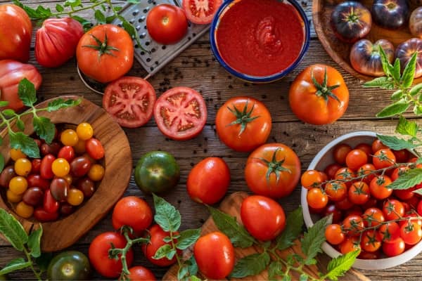 une belle recolte de tomates organiques