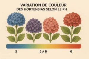 variation de couleur des hortensias selon le ph